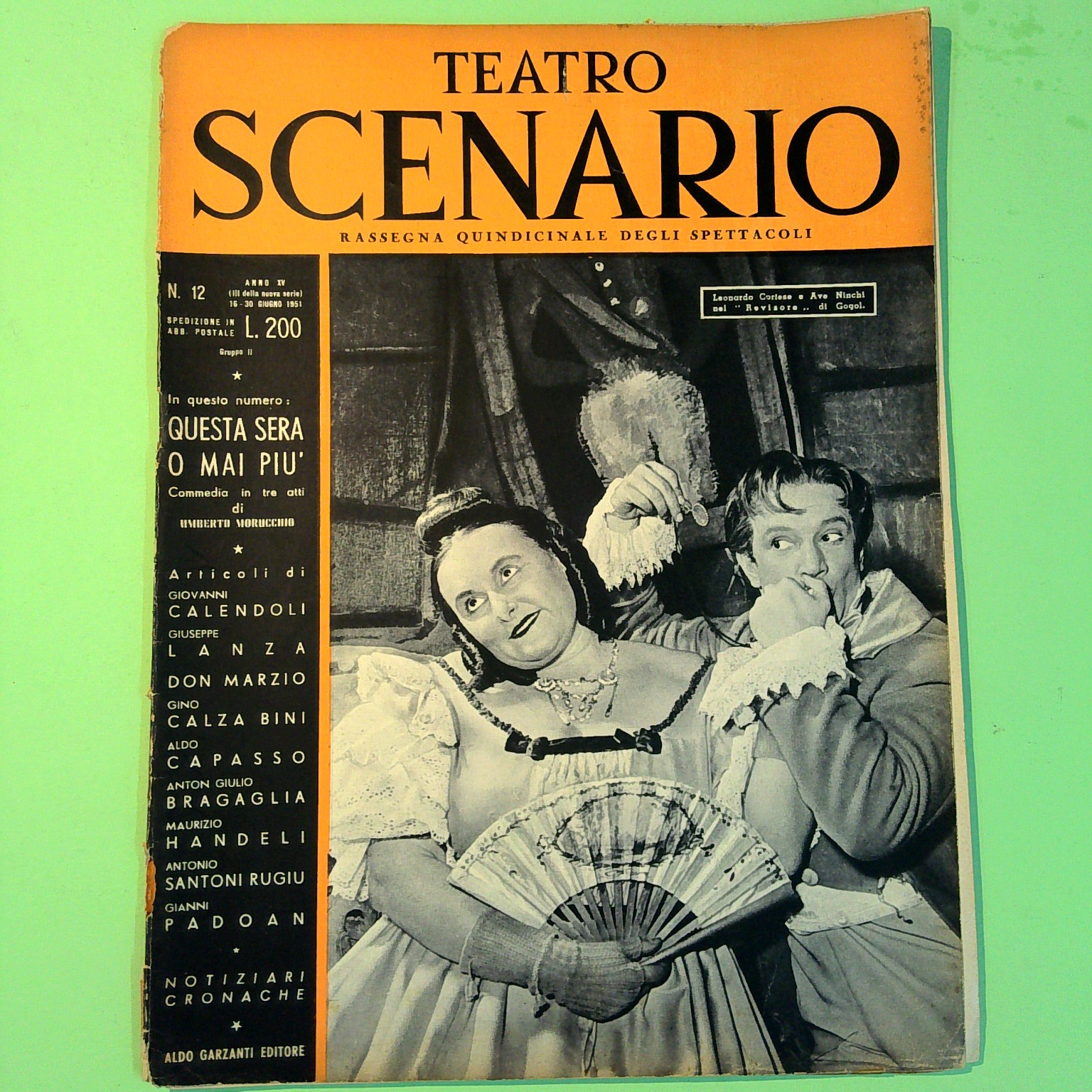 TEATRO SCENARIO GIUGNO 1951 N 12