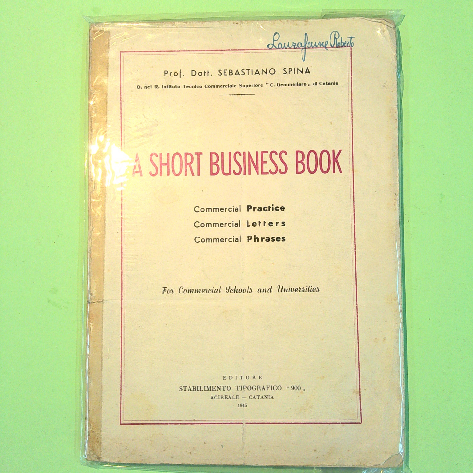 A SHORT BUSINESS BOOK