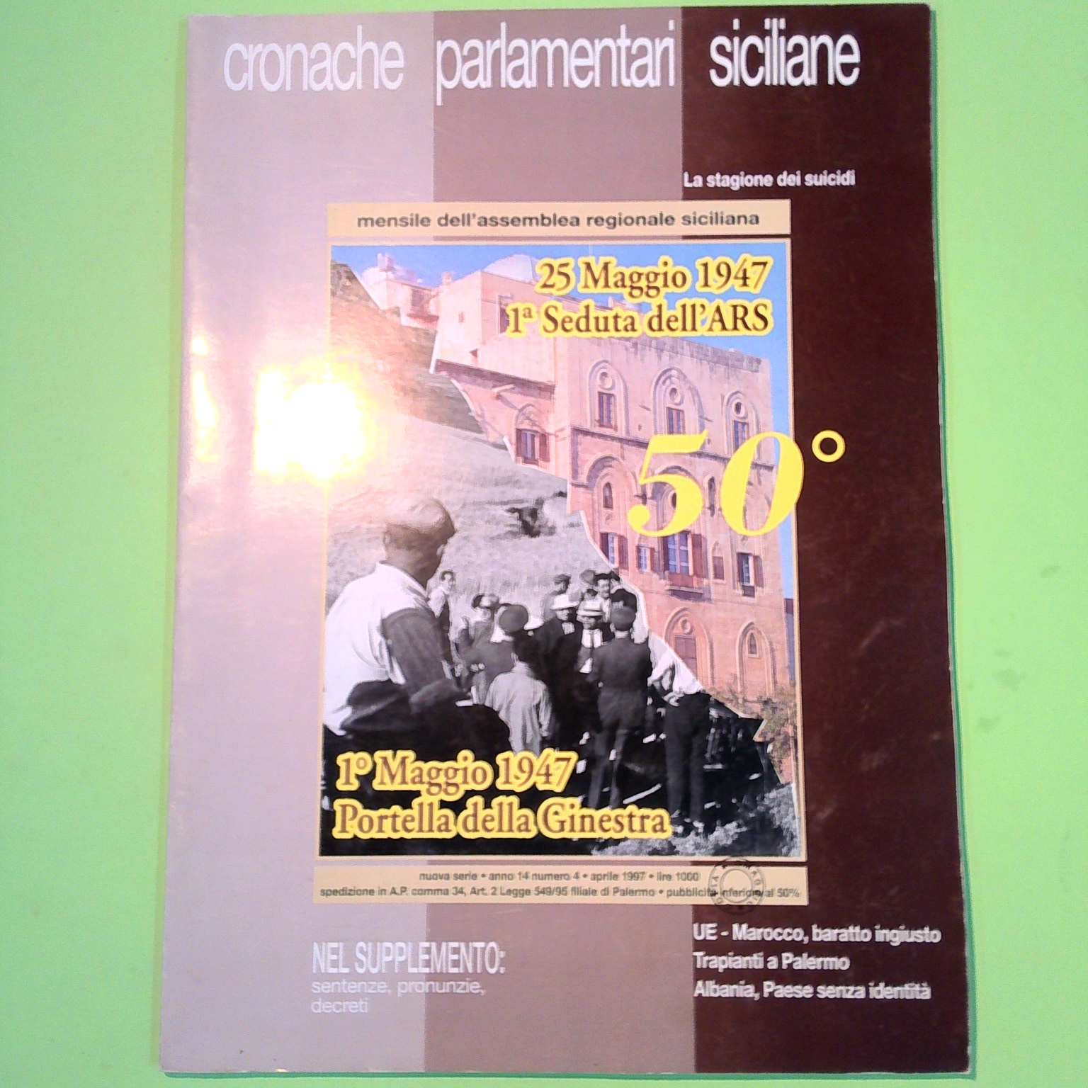 CRONACHE PARLAMENTARI SICILIANE APRILE 1997 N 4