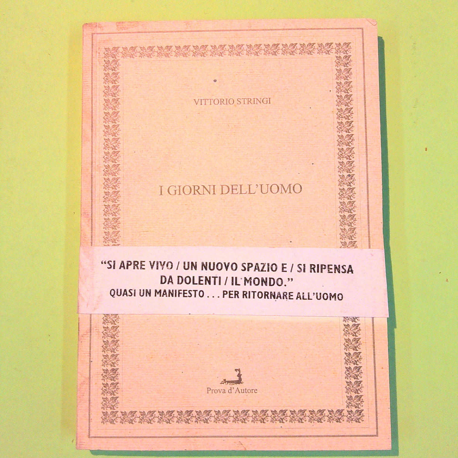 I GIORNI DELL'UOMO POESIE