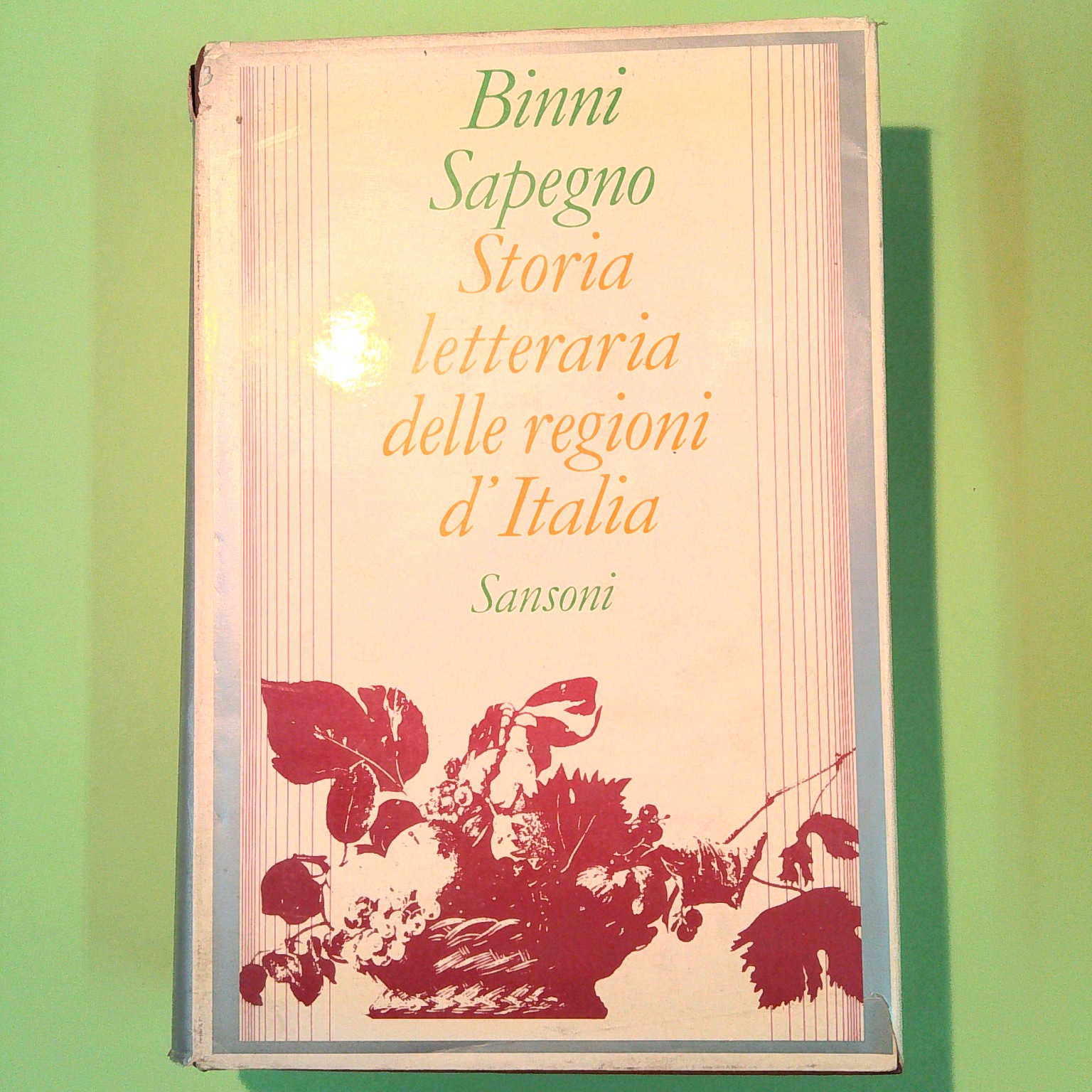 STORIA LETTERARIA DELLE REGIONI D'ITALIA