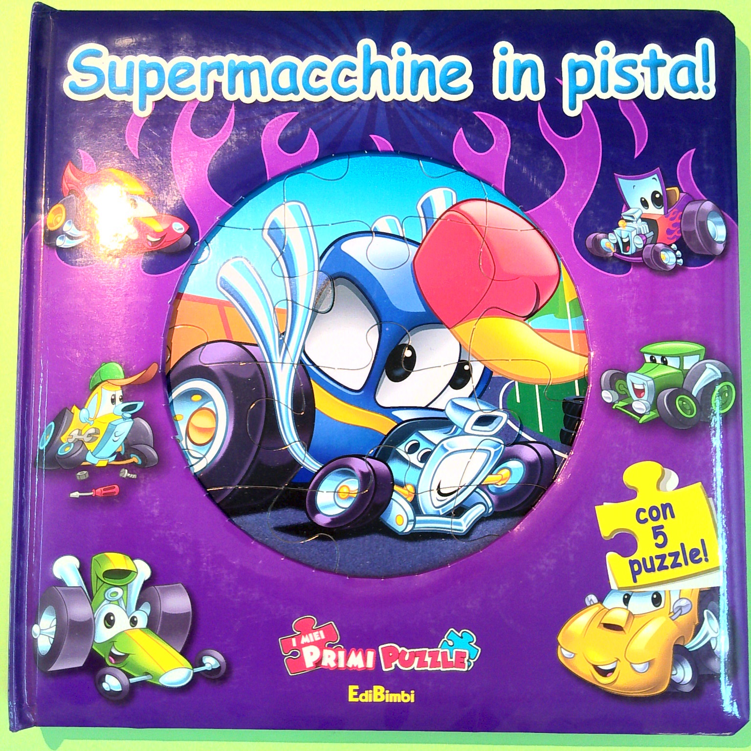SUPERMACCHINE IN PISTA CON 5 PUZZLE