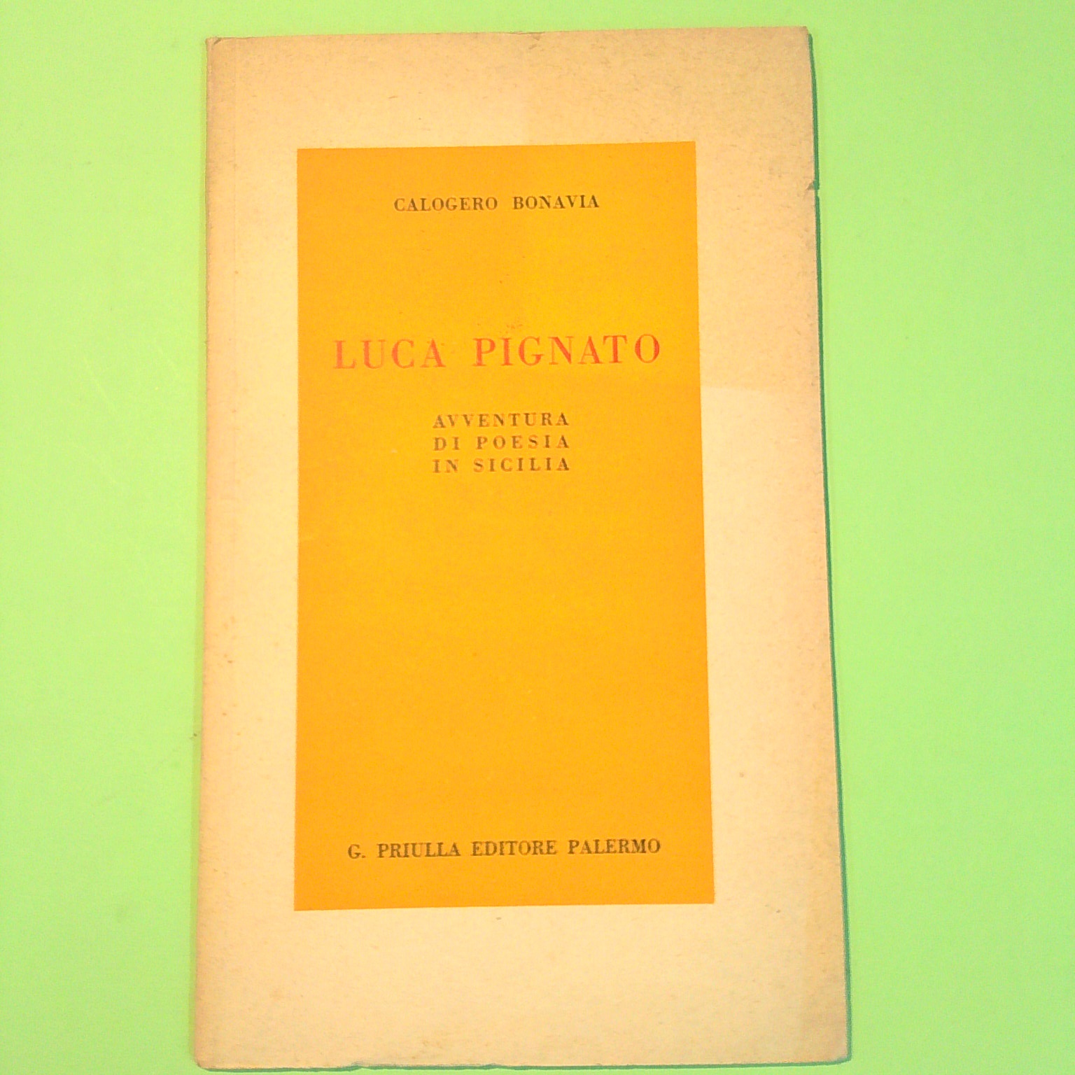 LUCA PIGNATO AVVENTURA DI POESIA IN SICILIA