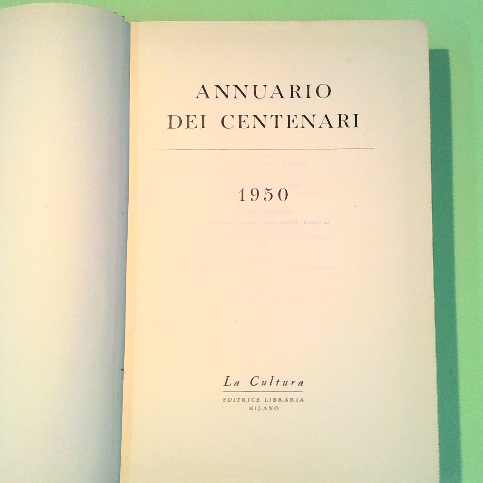 ANNUARIO DEI CENTENARI 1950 - immagine 2