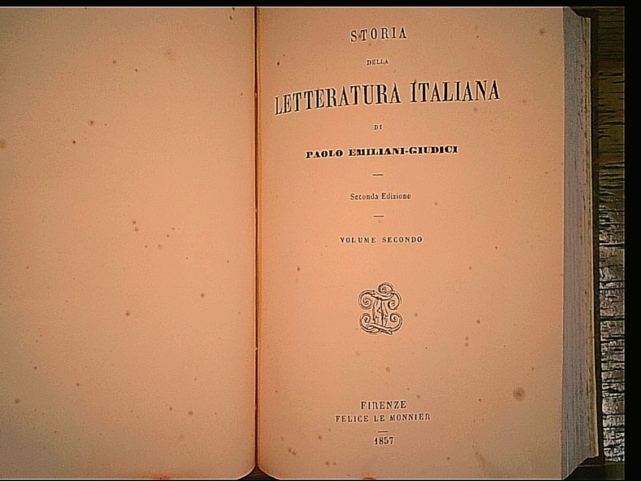 STORIA DELLA LETTERATURA ITALIANA VOL I E II - immagine 4