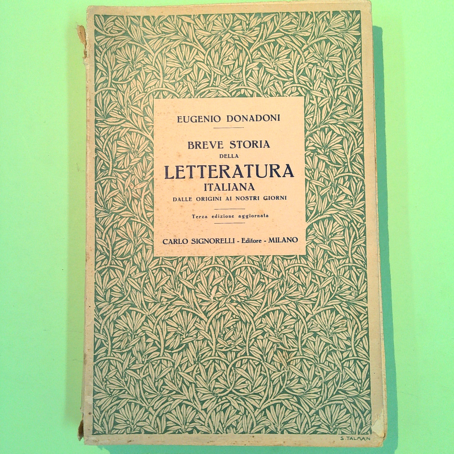 BREVE STORIA DELLA LETTERATURA ITALIANA