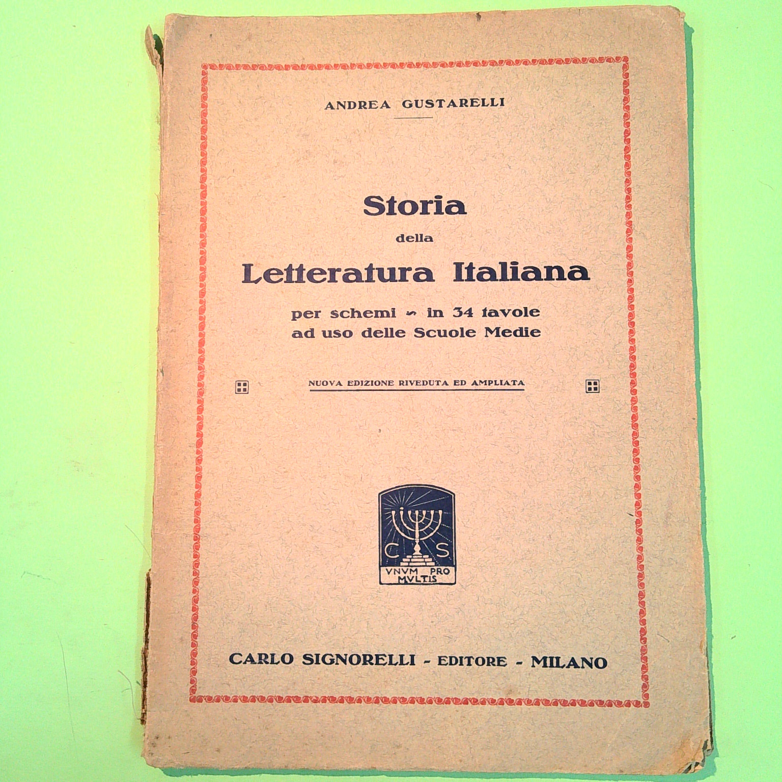 STORIA DELLA LETTERATURA ITALIANA