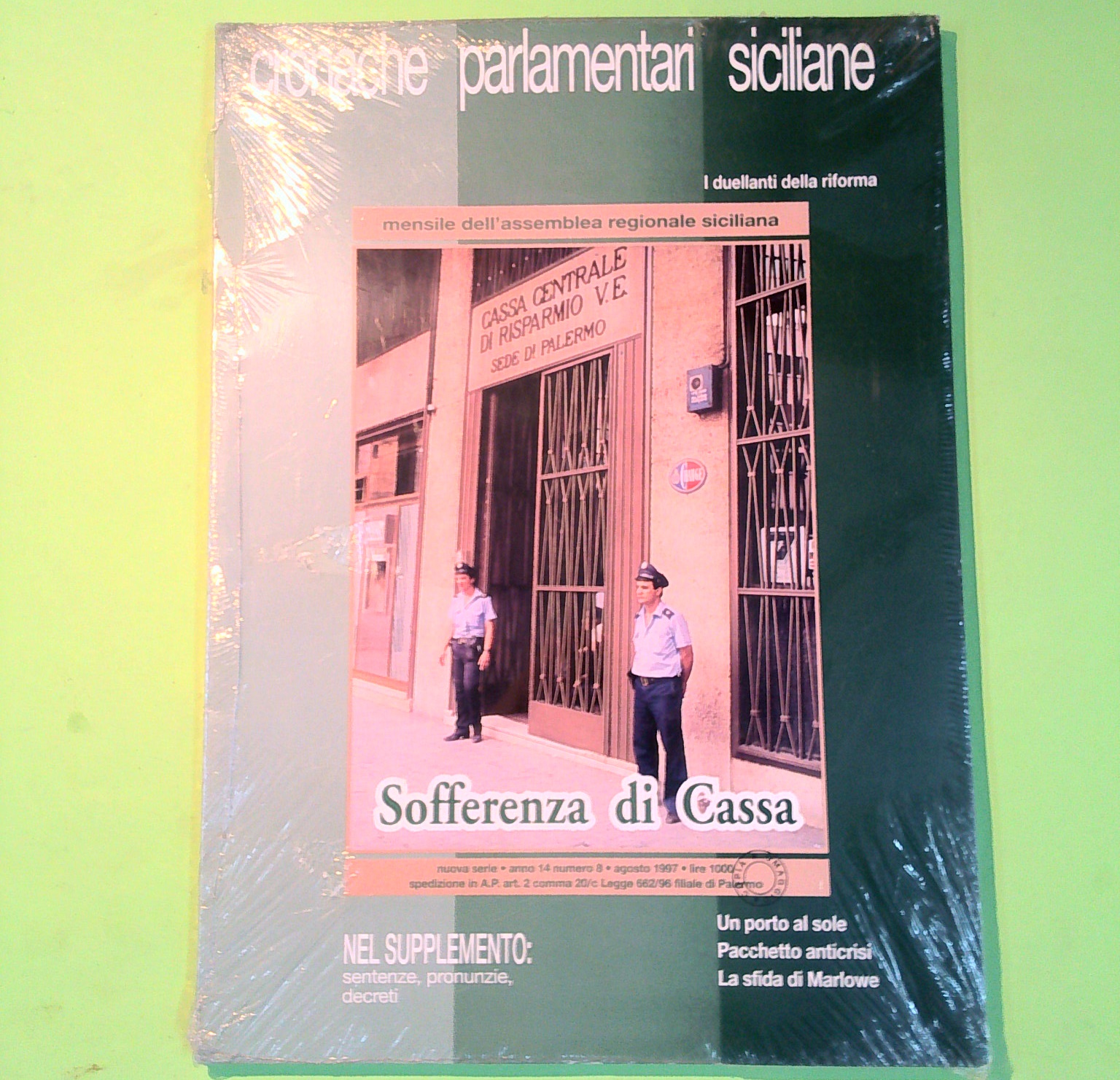 CRONACHE PARLAMENTARI SICILIANE AGOSTO 1997 N 8