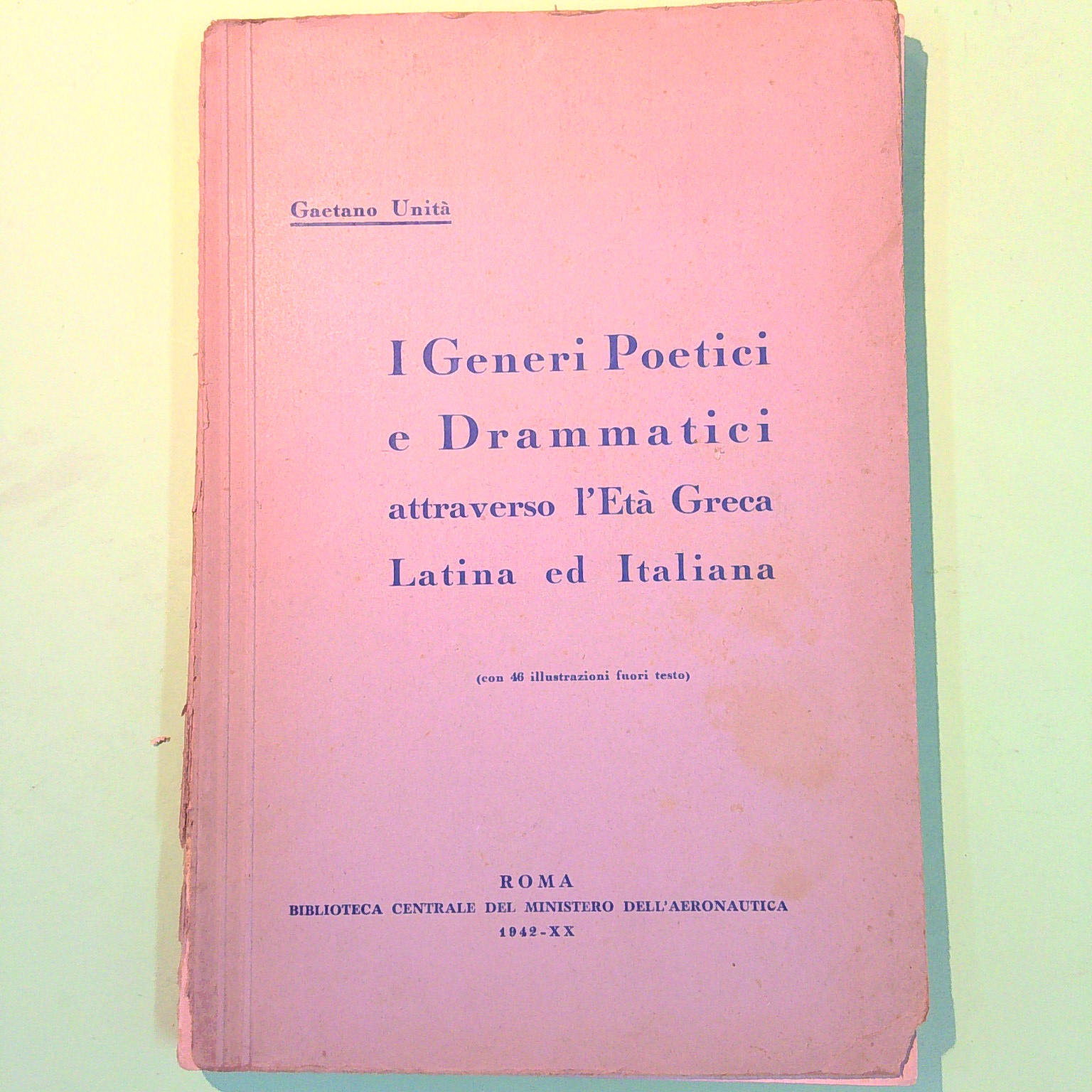 I GENERI POETICI E DRAMMATICI ATTRAVERSO L'ETÀ GRECA LATINA ED ITALIANA