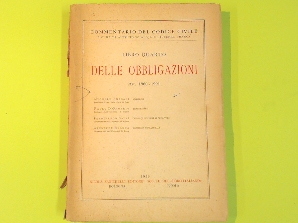 LIBRO IV DELLE OBBLIGAZIONI