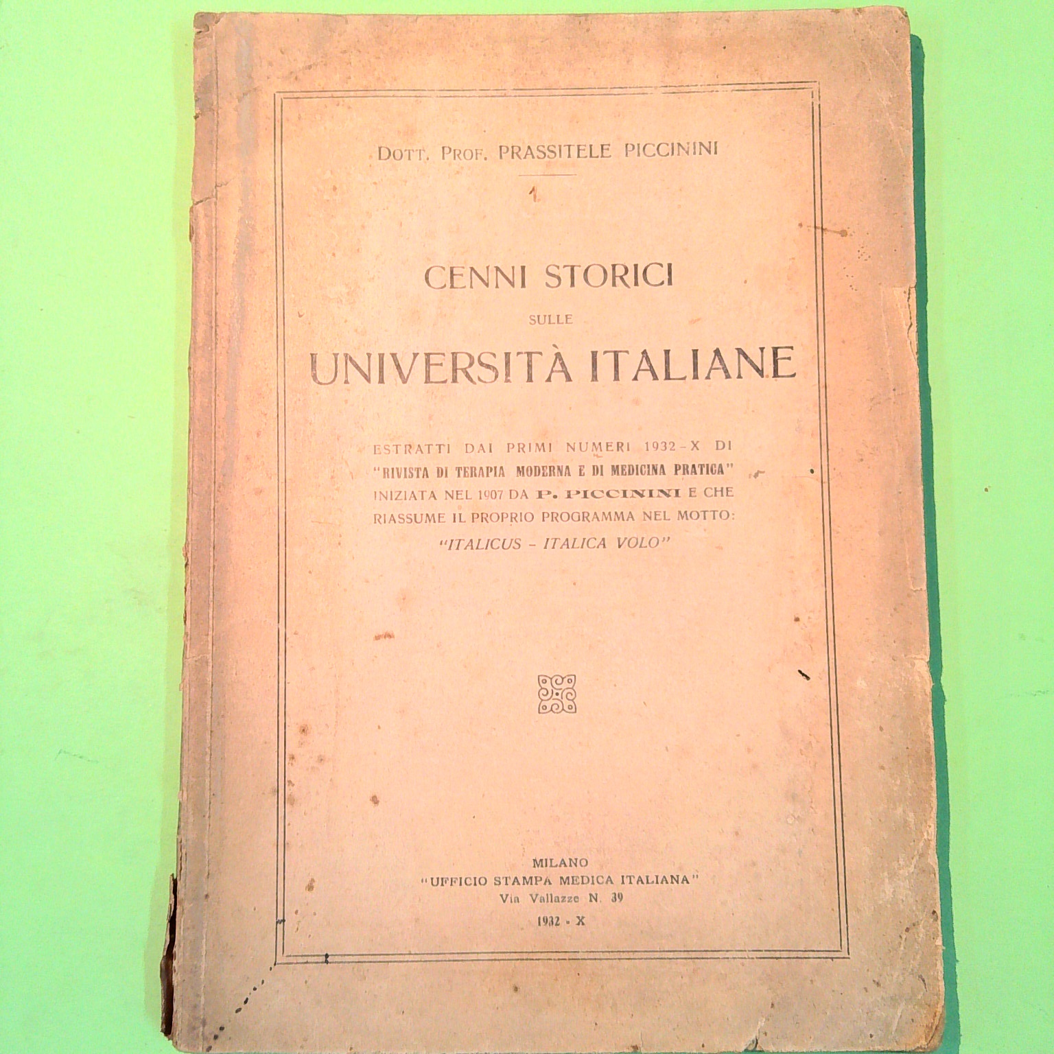 CENNI STORICI SULLE UNIVERSITÀ ITALIANE