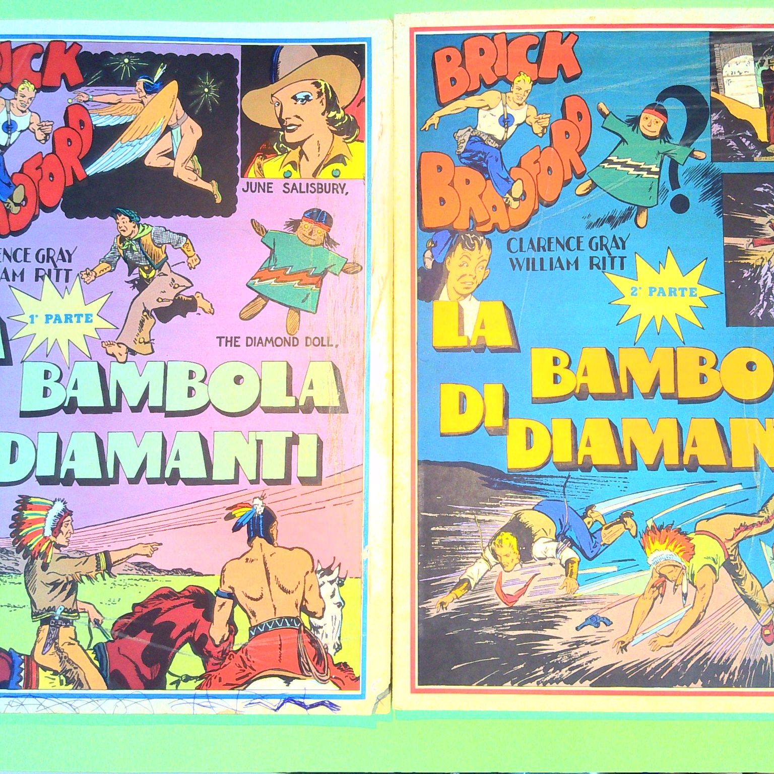 BRICK BRADFORD LA BAMBOLA DI DIAMANTI I E II PARTE COMIC ART 1976