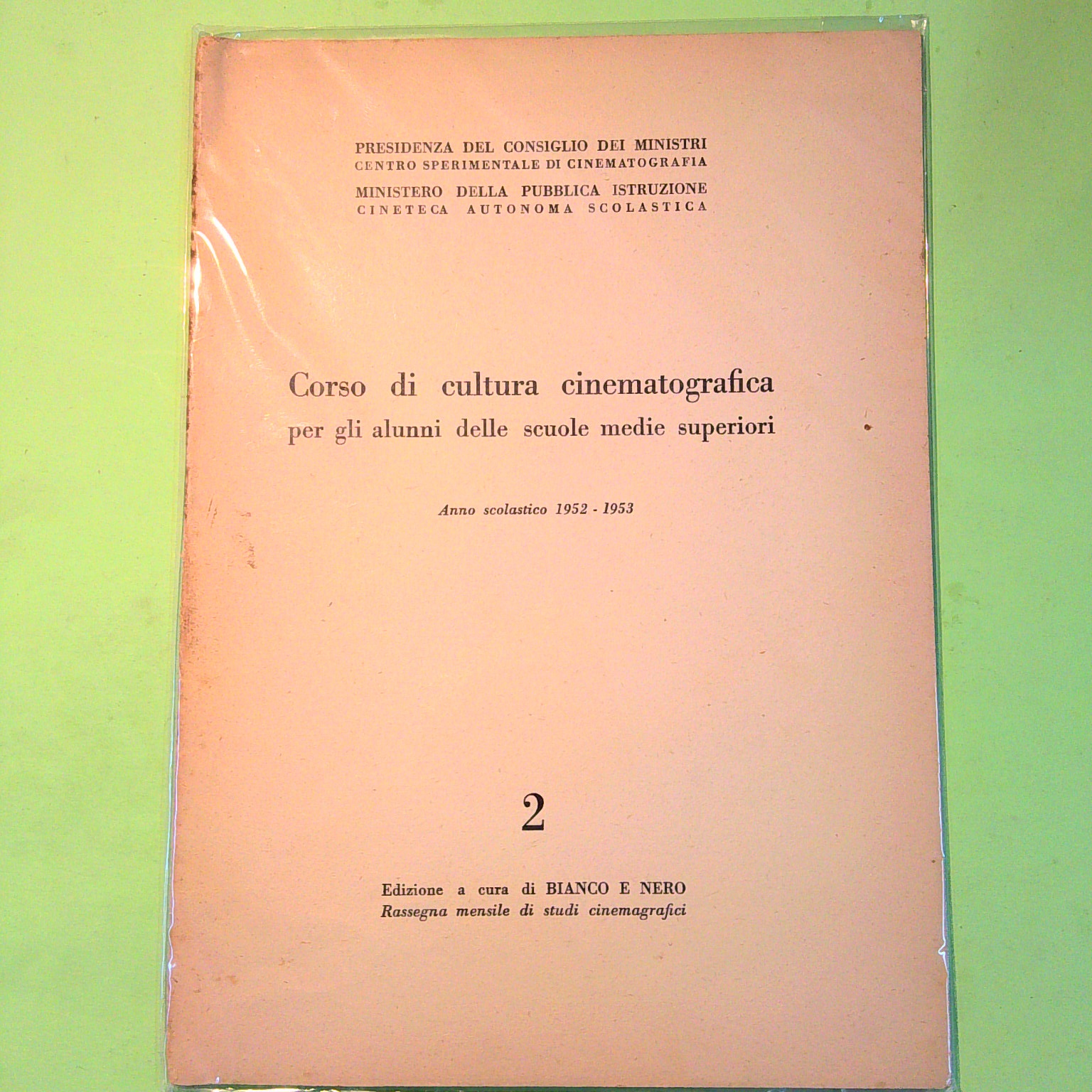 CORSO DI CULTURA CINEMATOGRAFICA 2 1952-1953