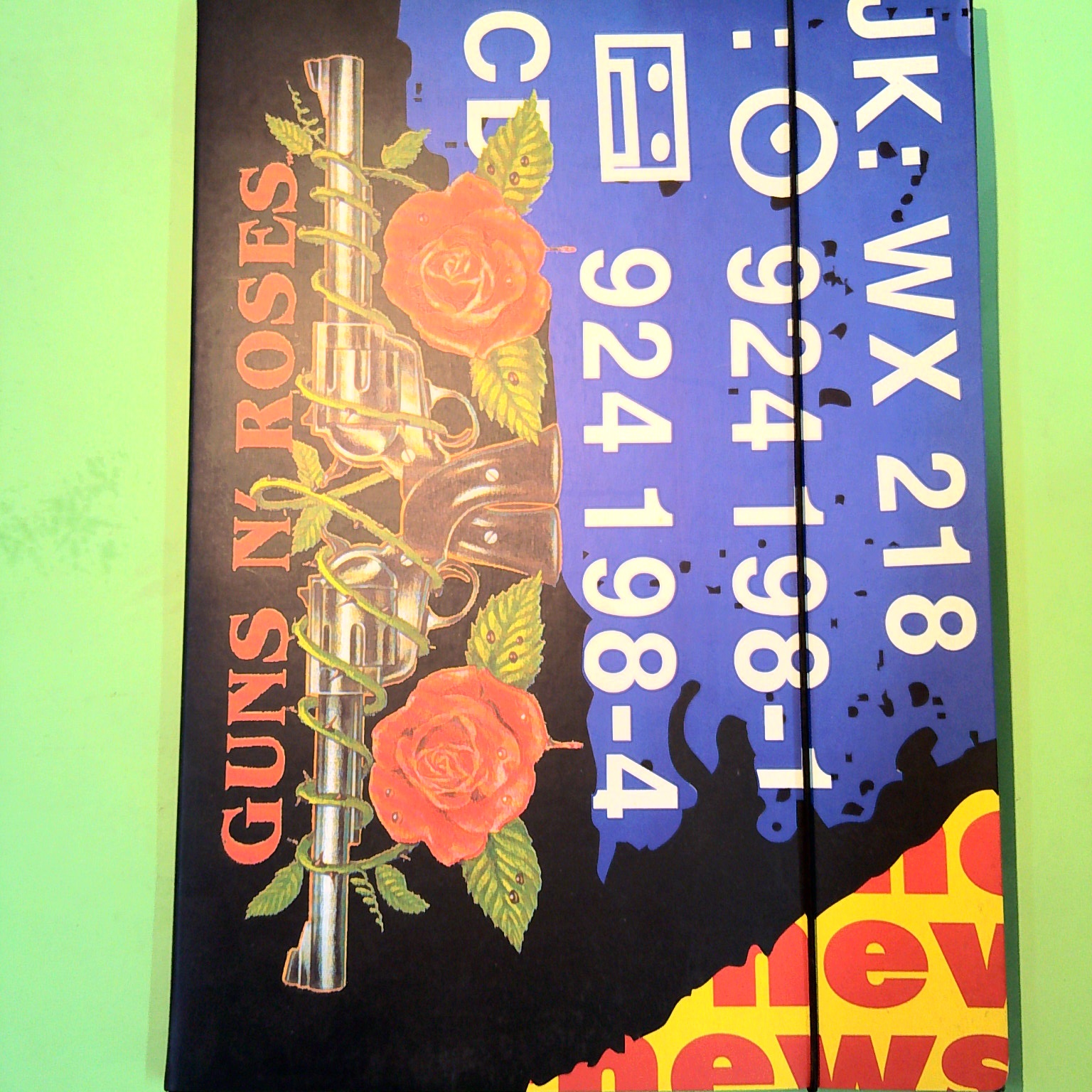 CARTELLETTA CON ELASTICO VINTAGE GUNS N' ROSES 26 X 35