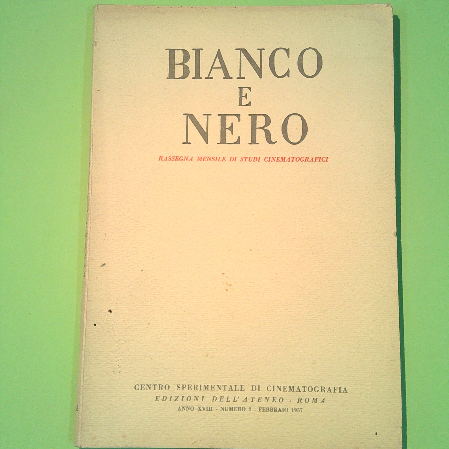 BIANCO E NERO FEBBRAIO 1957 N 2