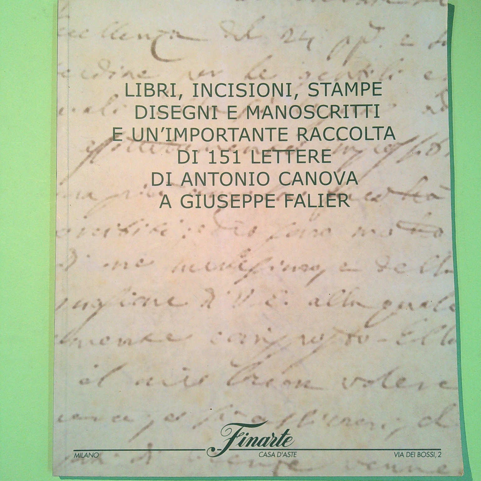 LIBRI INCISIONI STAMPE DISEGNI LETTERE CANOVA FAILER