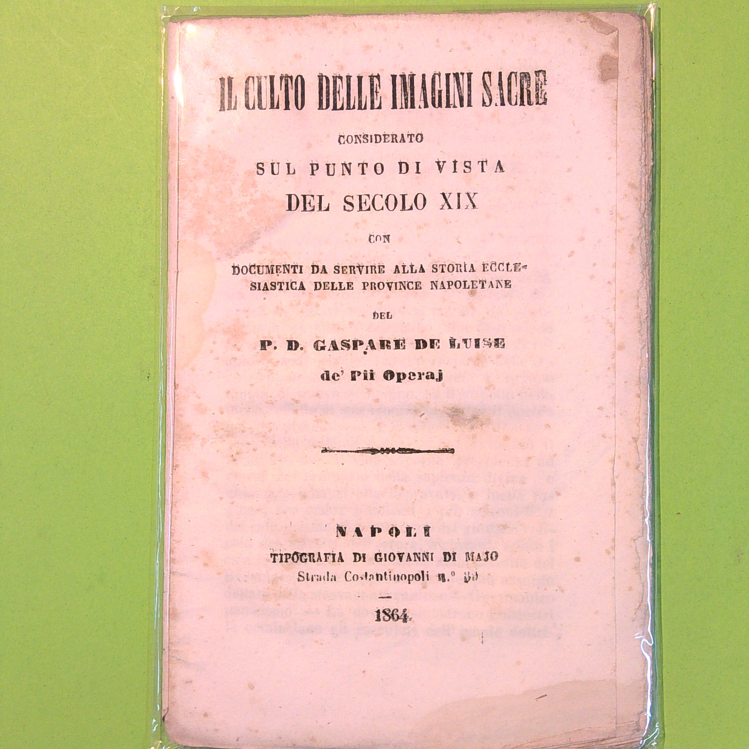 IL CULTO DELLE IMMAGINI SACRE