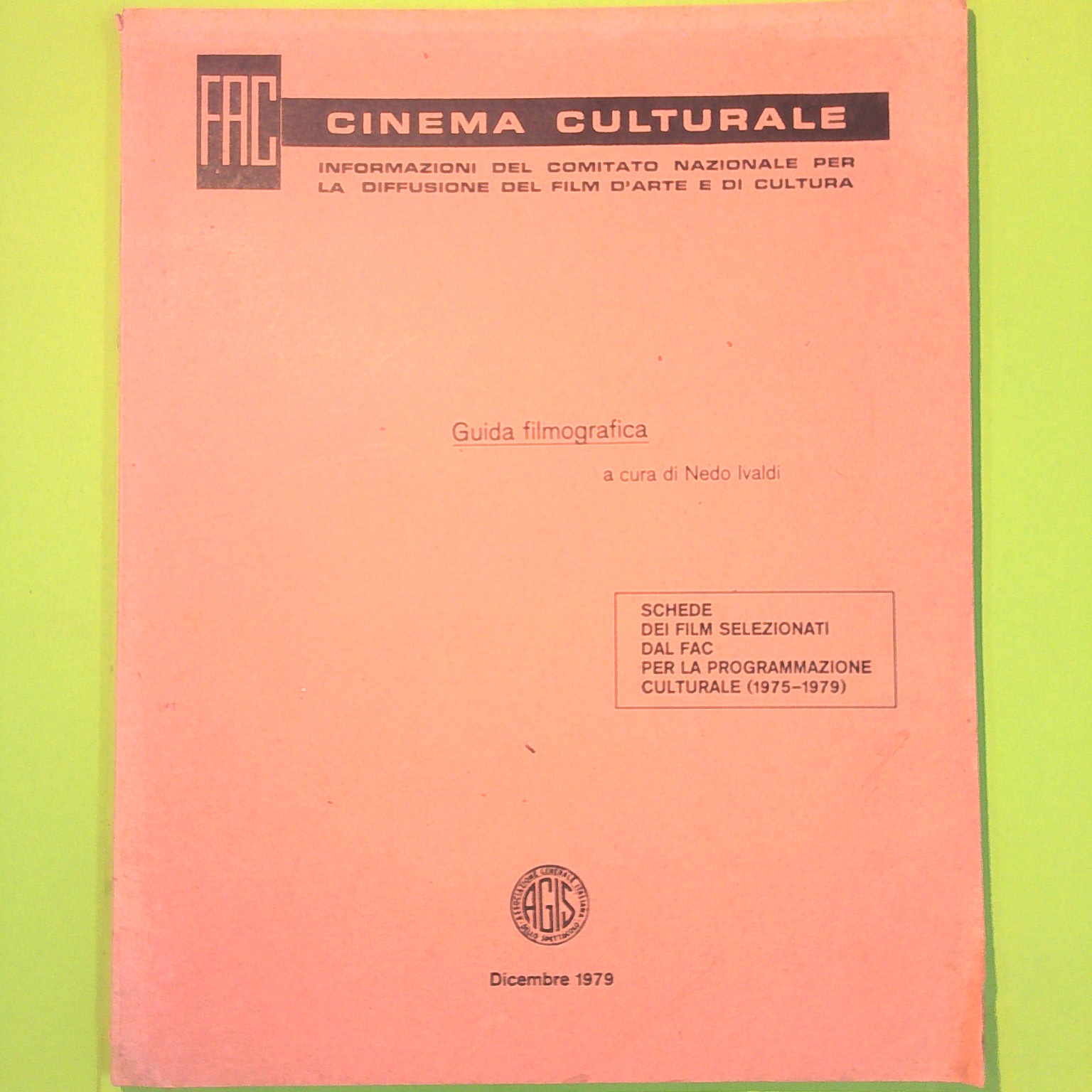 CINEMA CULTURALE GUIDA FILMOGRAFICA