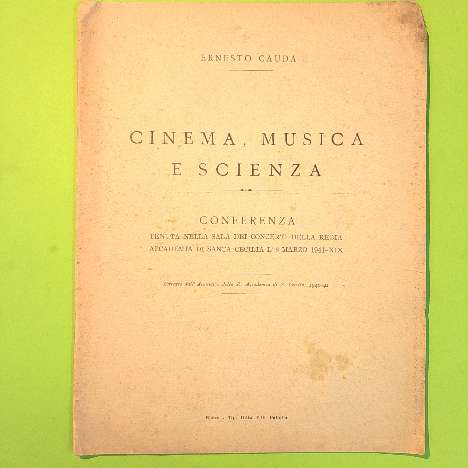 CINEMA MUSICA E SCIENZA