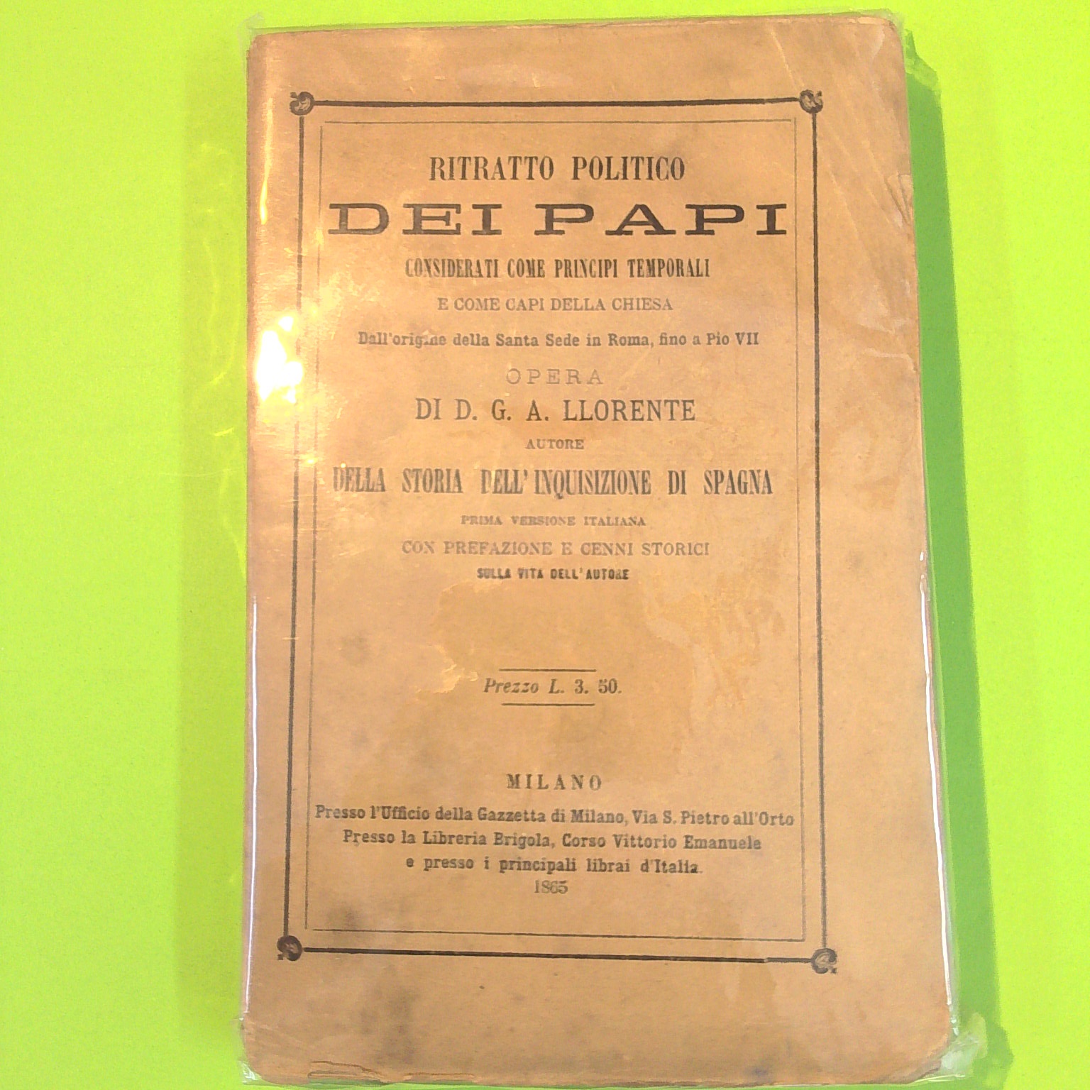 RITRATTO POLITICO DEI PAPI