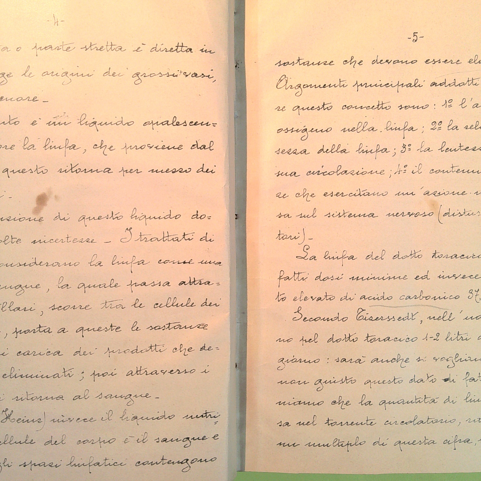 APPUNTI MANOSCRITTI DELLE LEZIONI DI ANATOMIA PATOLOGICA PROF DIONISI 1910-11 - immagine 6