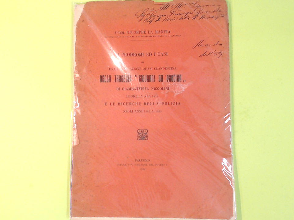 DELLA TRAGEDIA GIOVANNI DA PROCIDA