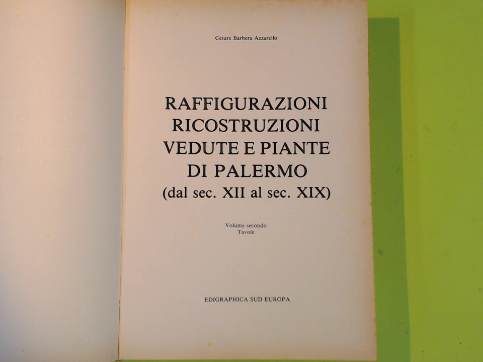 RAFFIGURAZIONI RICOSTRUZIONI VEDUTE E PIANTE DI PALERMO VOL II - immagine 2