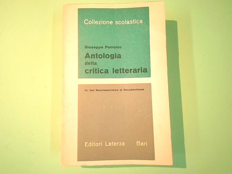 ANTOLOGIA DELLA CRITICA DANTESCA