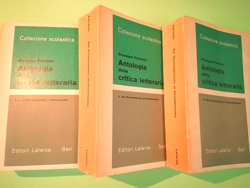 ANTOLOGIA DELLA CRITICA LETTERARIA