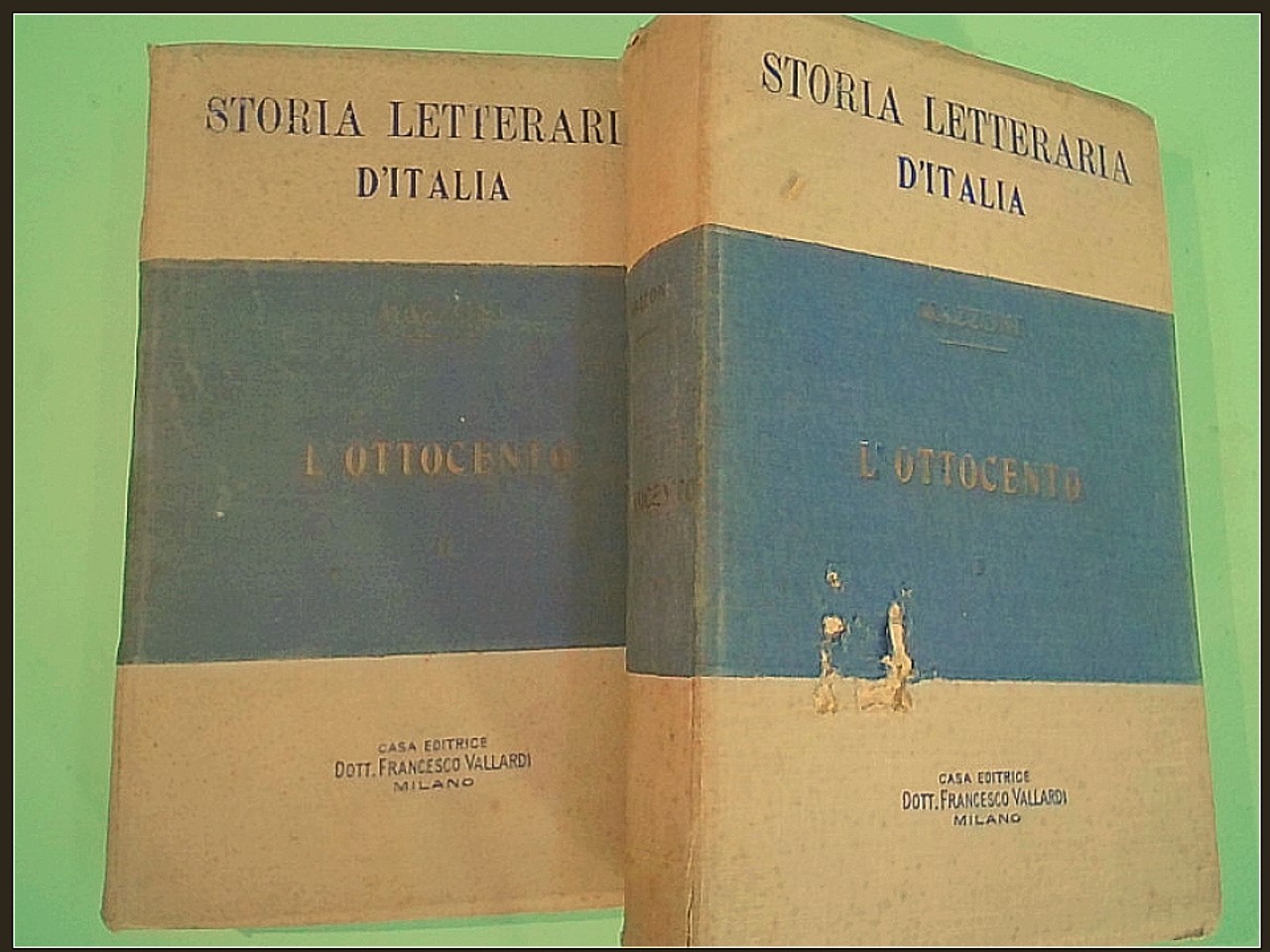 STORIA LETTERARIA D'ITALIA L'OTTOCENTO