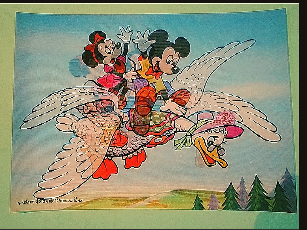 CARTOLINA LENTICOLARE DISNEY TOPOLINO MINNIE