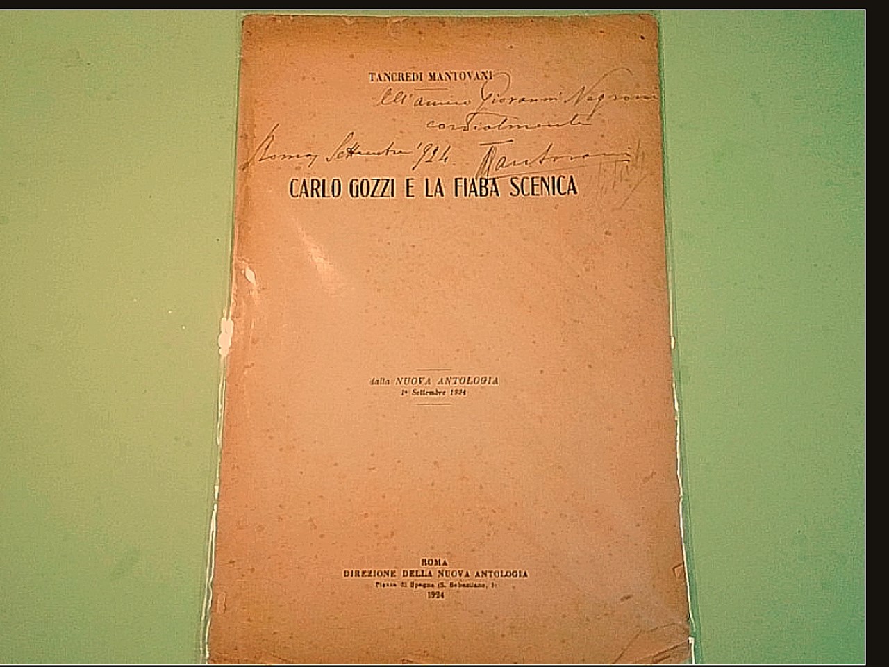 CARLO GOZZI E LA FIABA SCENICA