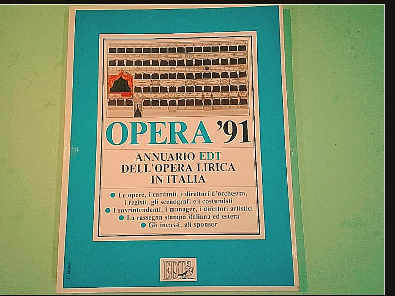 OPERA 91 ANNUARIO DELL'OPERA LIRICA IN ITALIA