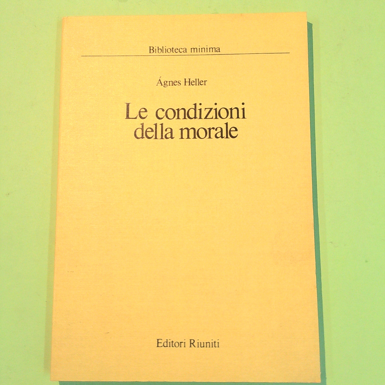 LE CONDIZIONI DELLA MORALE