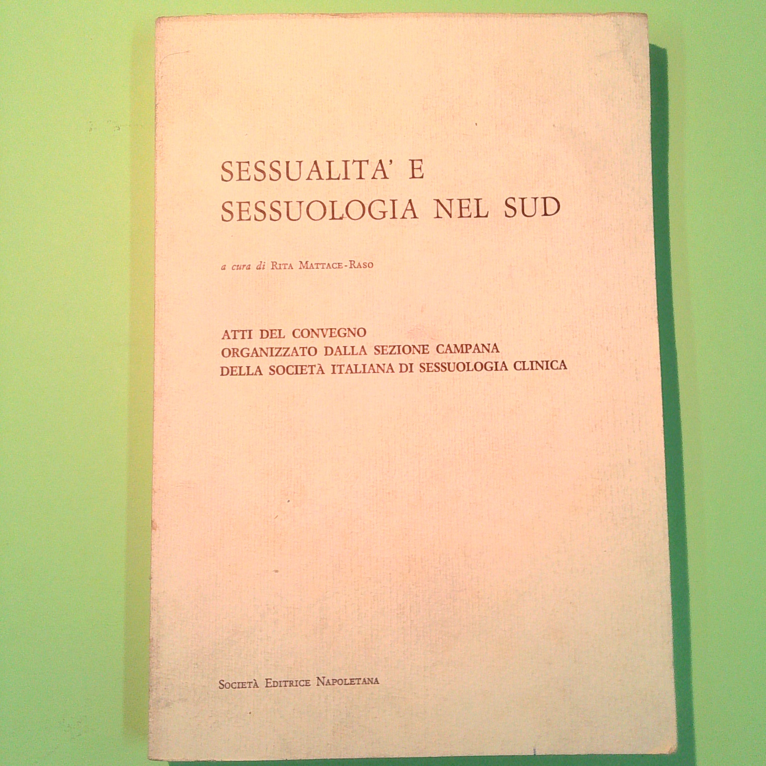 SESSUALITÀ E SESSUOLOGIA NEL SUD