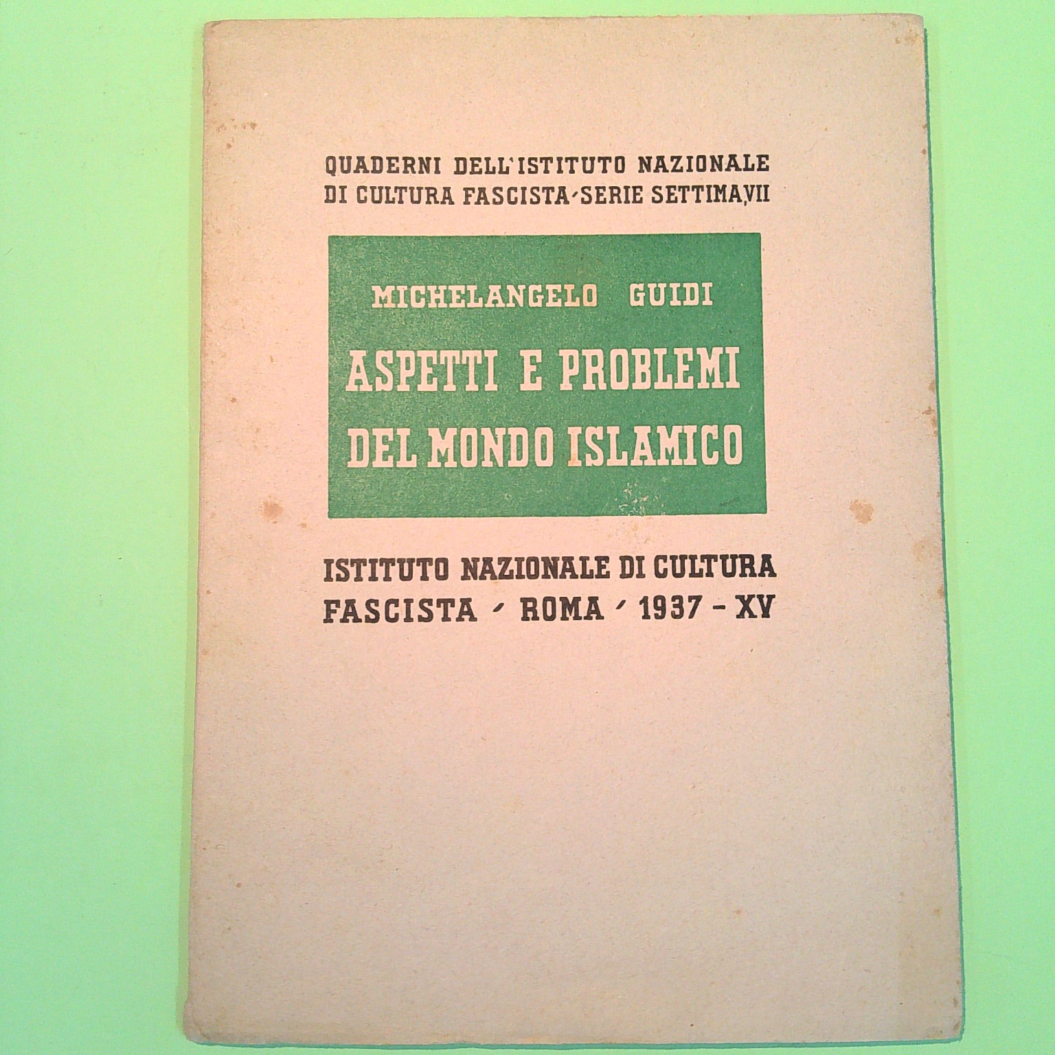 ASPETTI E PROBLEMI DEL MONDO ISLAMICO
