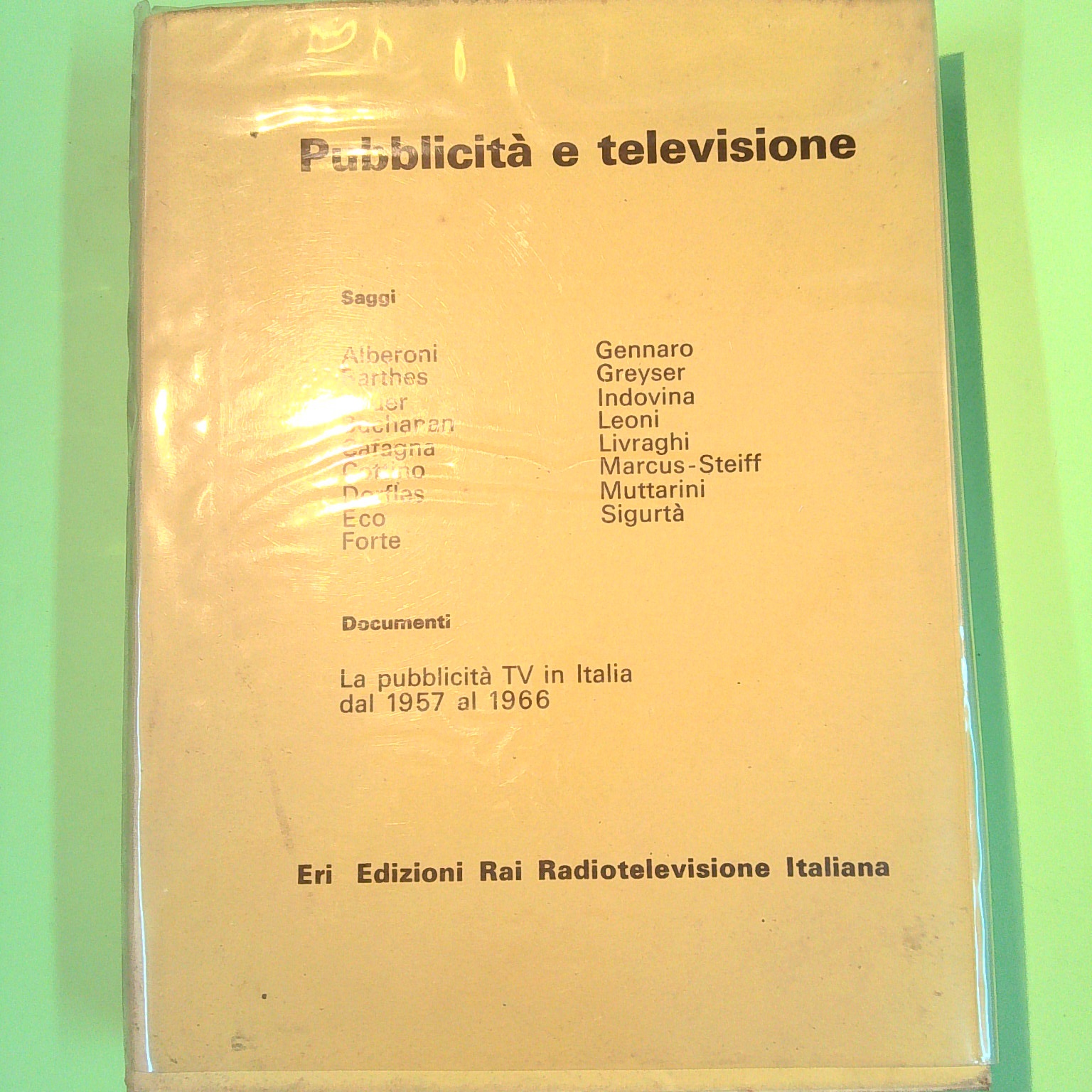 PUBBLICITÀ E TELEVISIONE