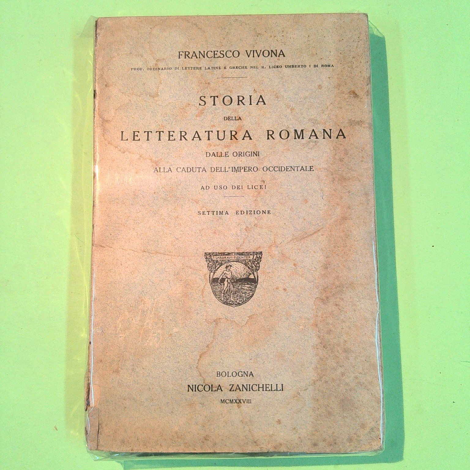 STORIA DELLA LETTERATURA ROMANA