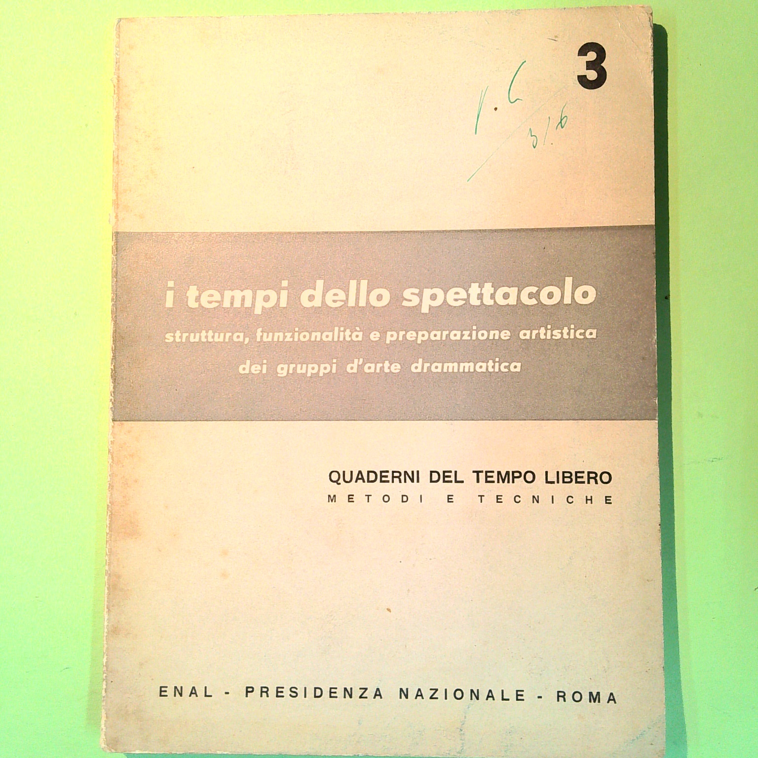 I TEMPI DELLO SPETTACOLO