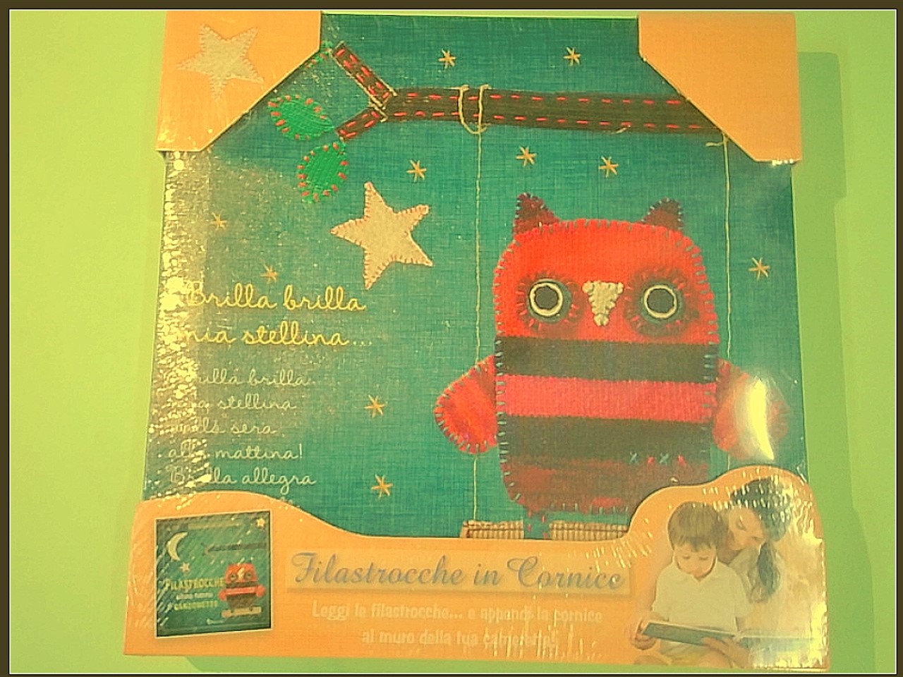 BRILLA BRILLA MIA STELLINA FILASTROCCHE NINNE NANNE LIBRO + CORNICE