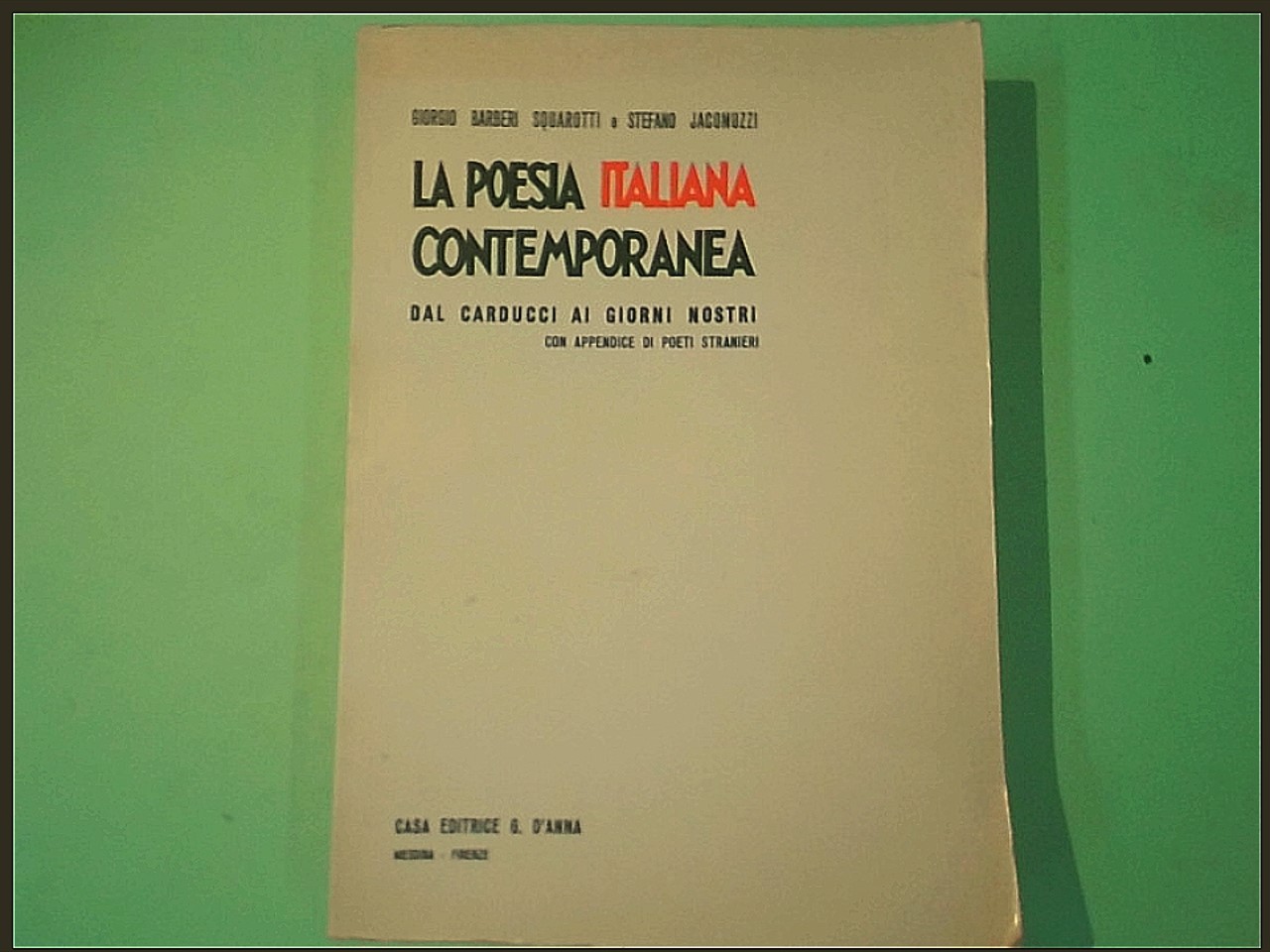 LA POESIA ITALIANA CONTEMPORANEA