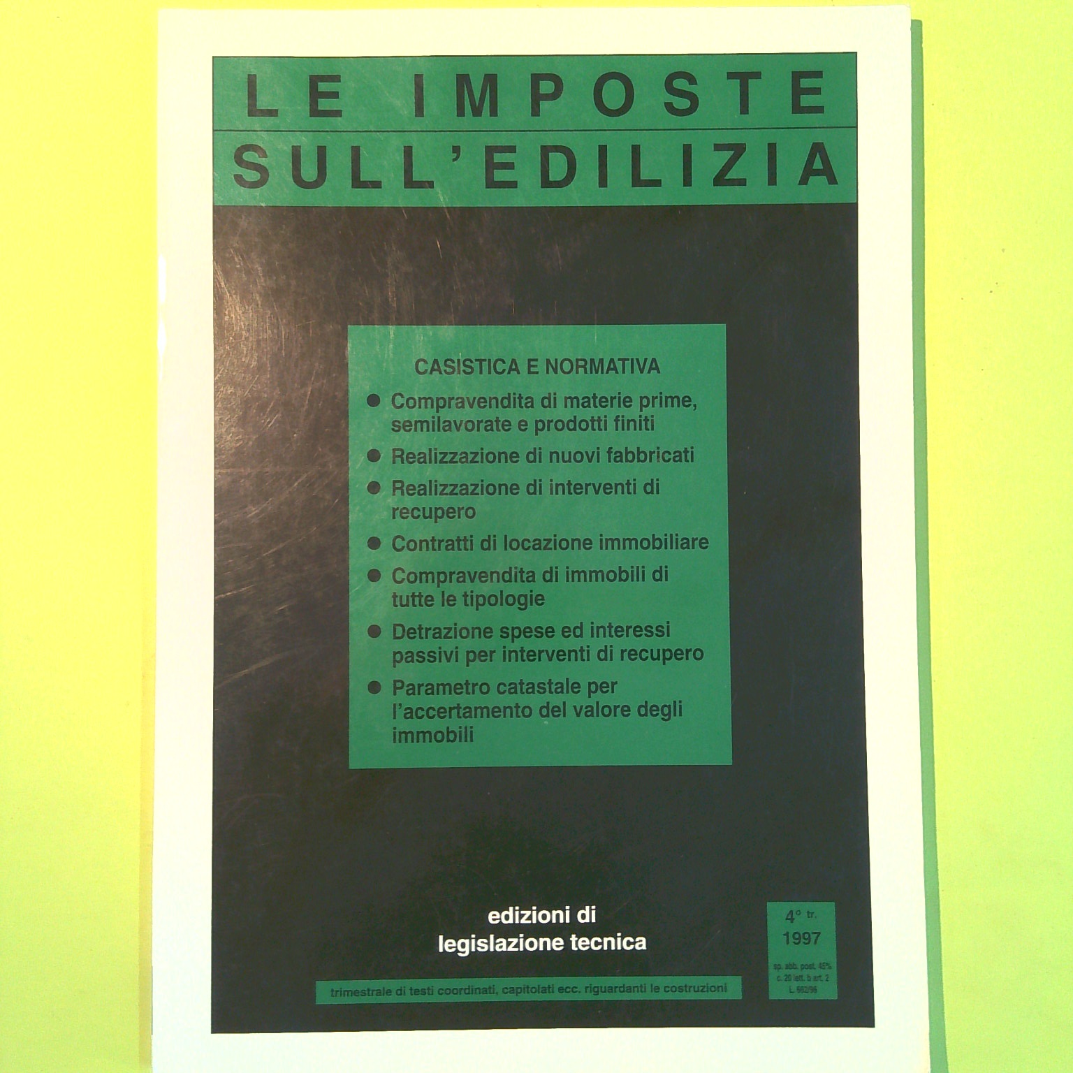 LE IMPOSTE SULL'EDILIZIA