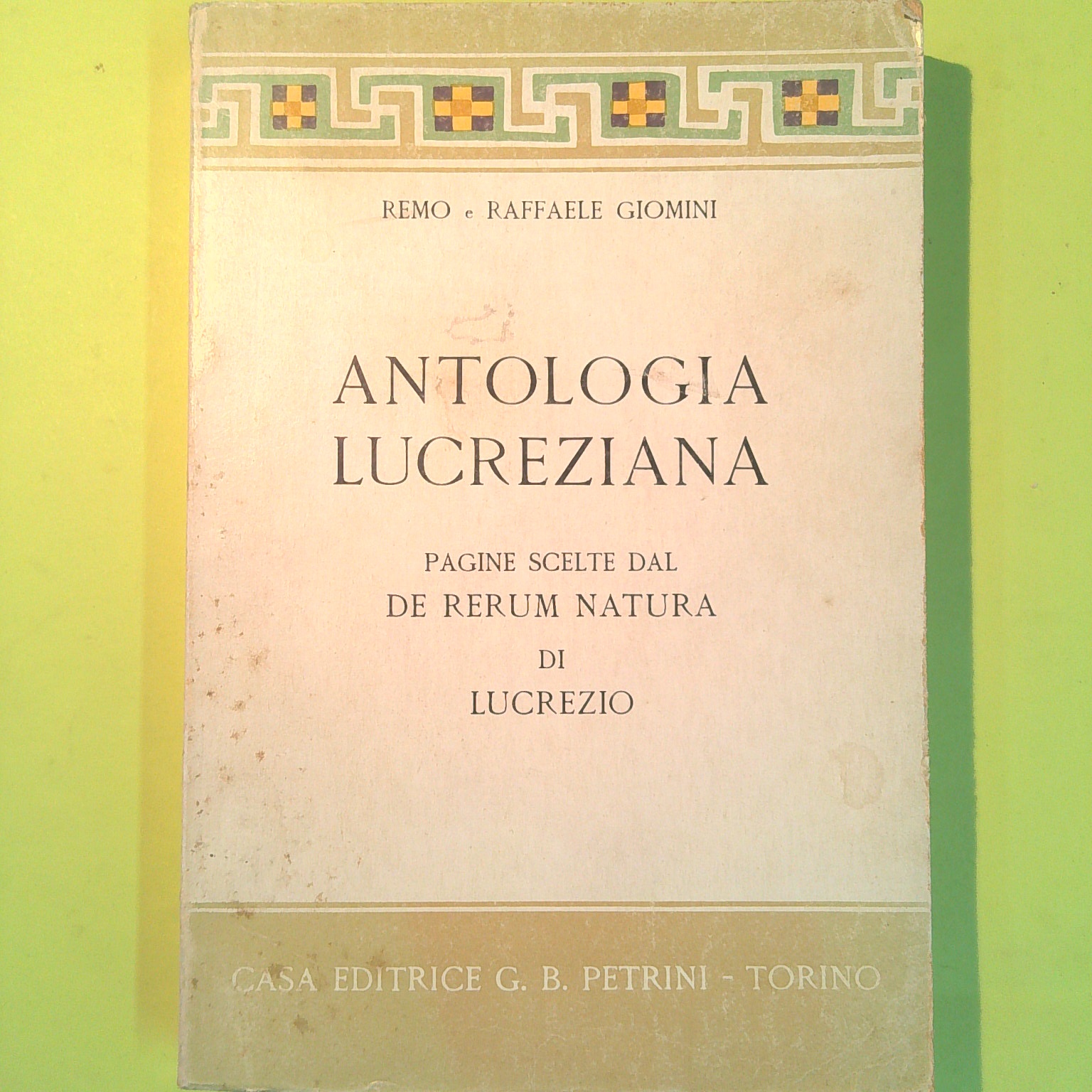 ANTOLOGIA LUCREZIANA