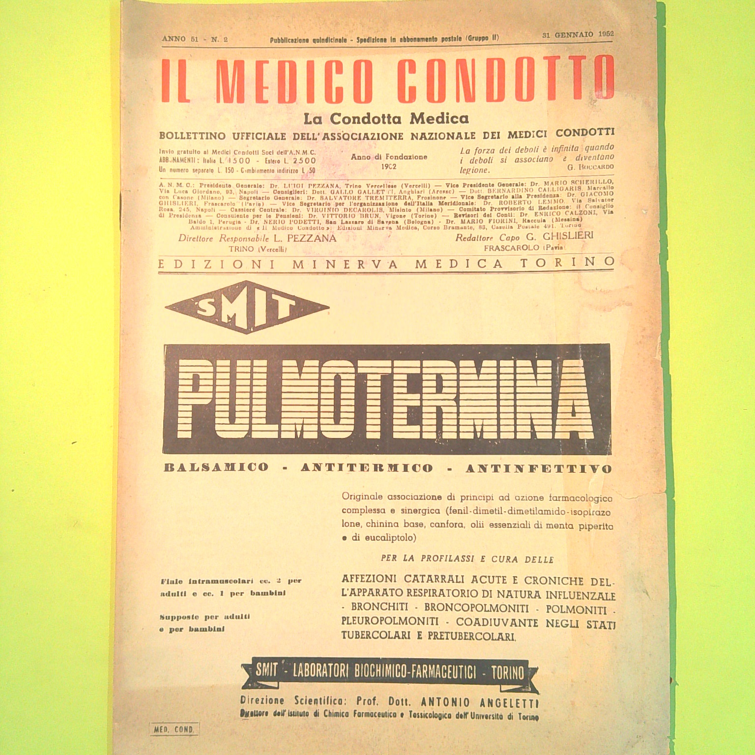 IL MEDICO CONDOTTO GENNAIO 1952 N 2