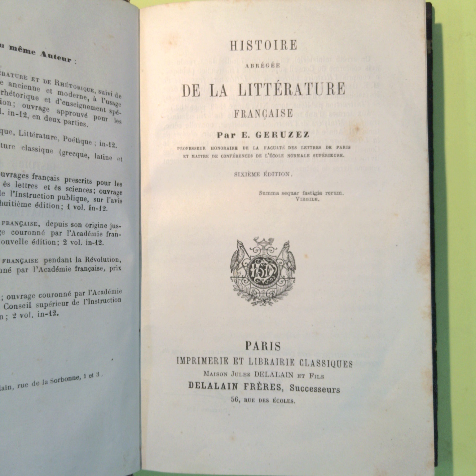 HISTOIRE ABREGEE DE LA LITTERATURE FRANCAISE - immagine 2