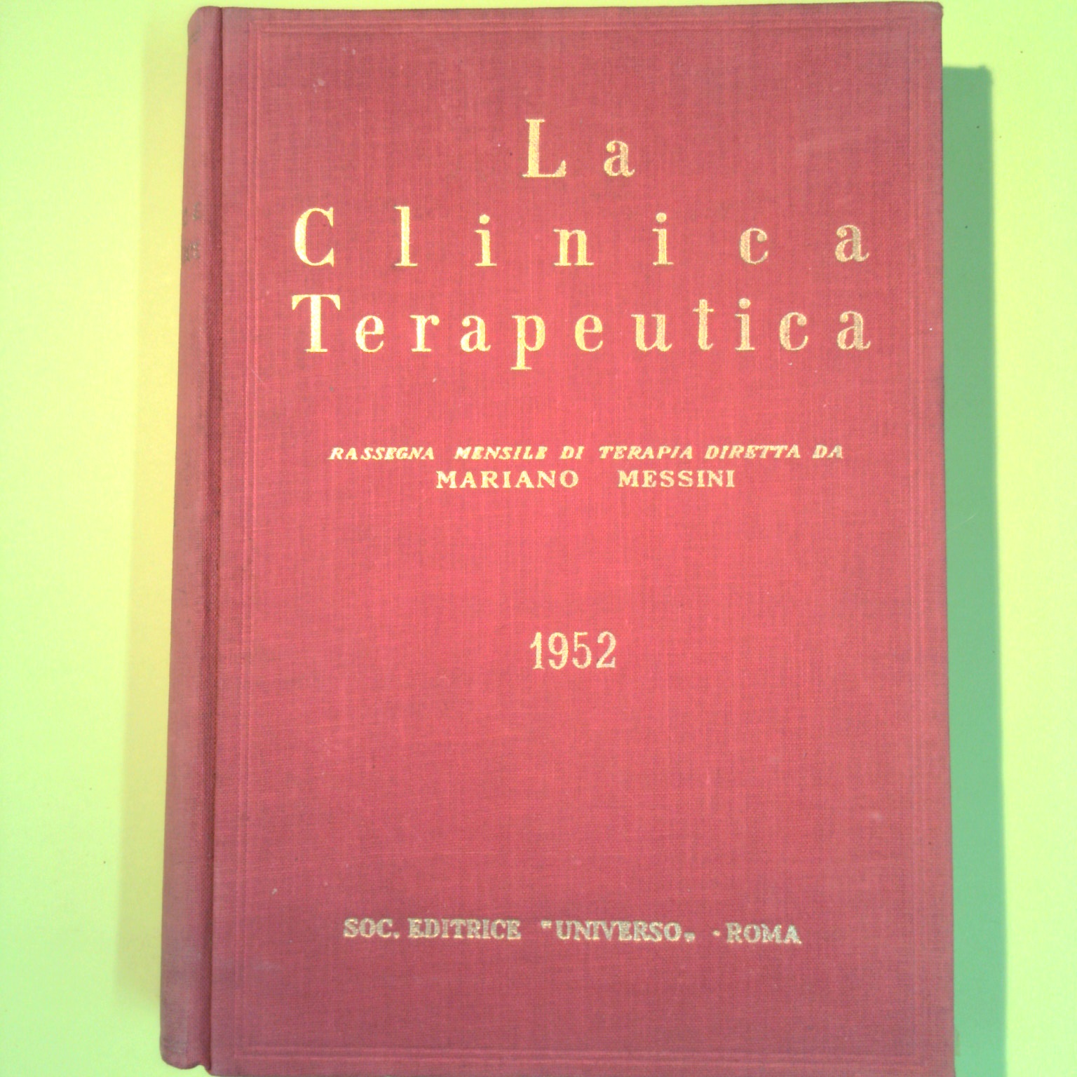 LA CLINICA TERAPEUTICA 1952