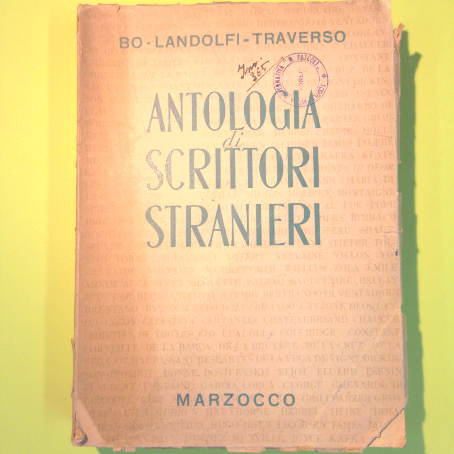 ANTOLOGIA SCRITTORI STRANIERI