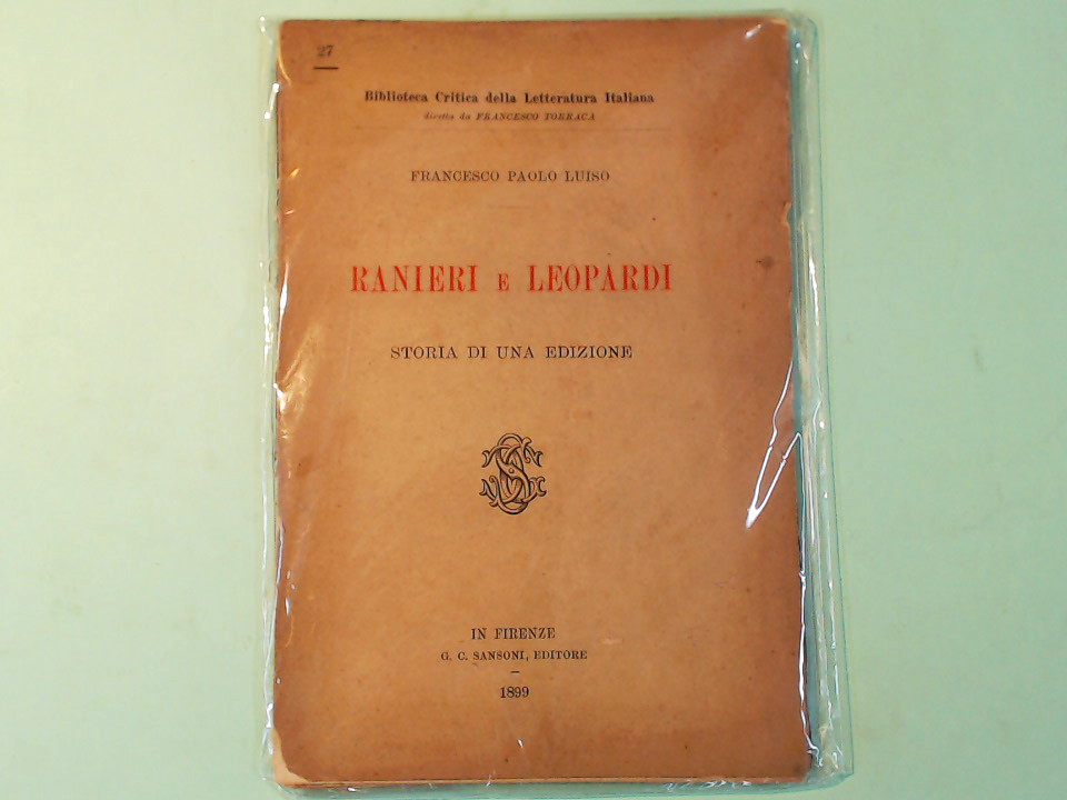 RANIERI E LEOPARDI