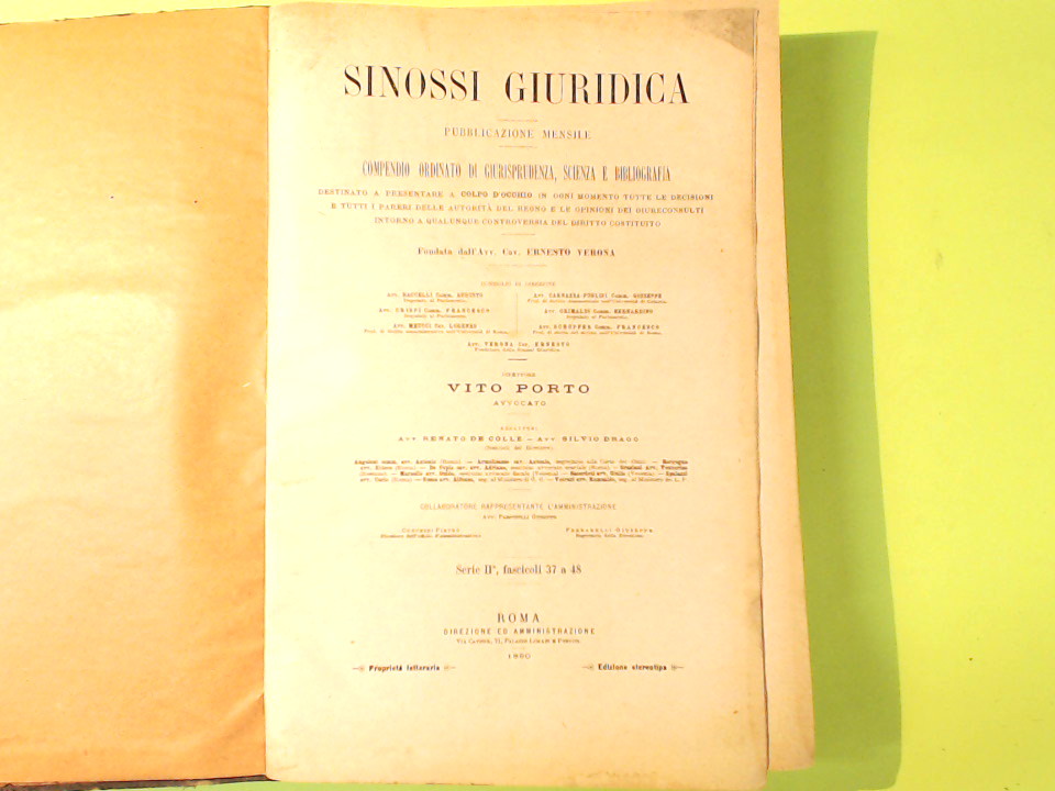 SINOSSI GIURIDICA SERIE II FASC 37 A 48 - immagine 3
