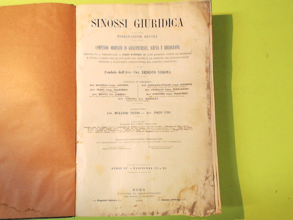 SINOSSI GIURIDICA SERIE II FASC 25 A 36 - immagine 2
